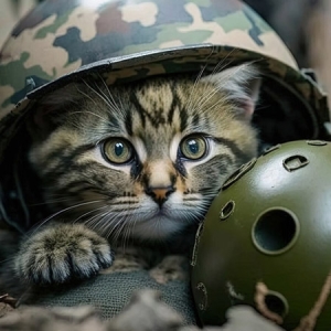 Miulitary kitten