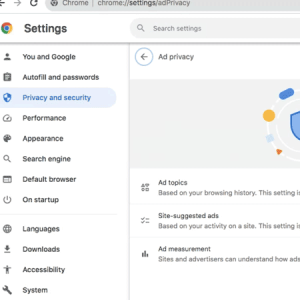 Google privacy settings
