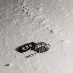 Keys fallen in snow