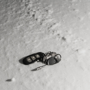 Keys fallen in snow