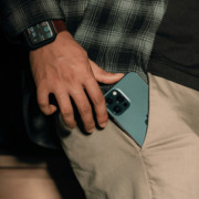 Putting a phone in one's pants pocket