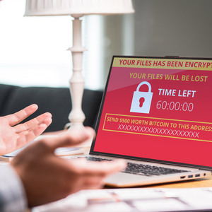 Ransomware on laptop