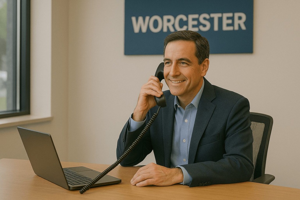 A Worcester business owner is managing calls efficiently with VoIP technology.