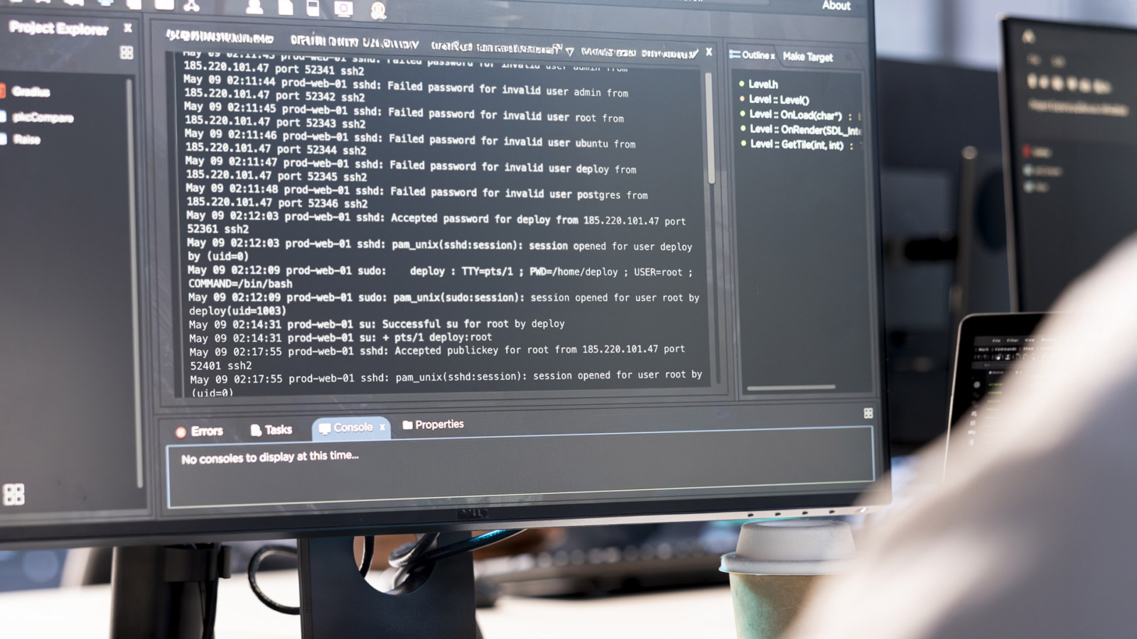 Computer logs authlog