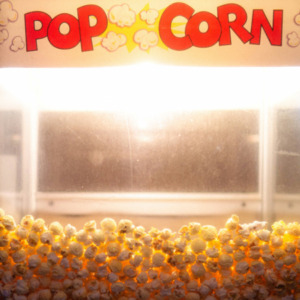 Popcorn in a cinema machine as a way of showing being distracted and having your cybersecurity credentials stolen